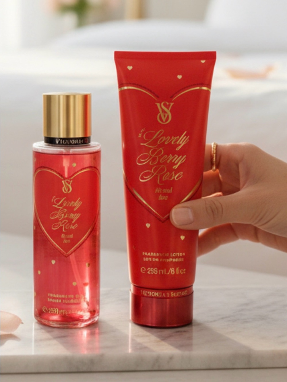 Victoria's Secret Lovely Berry Rose 2 pieces